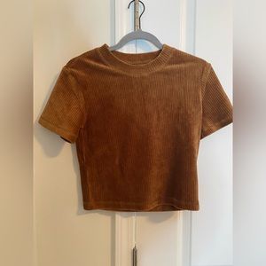 Unionbay Velvet Cropped Top